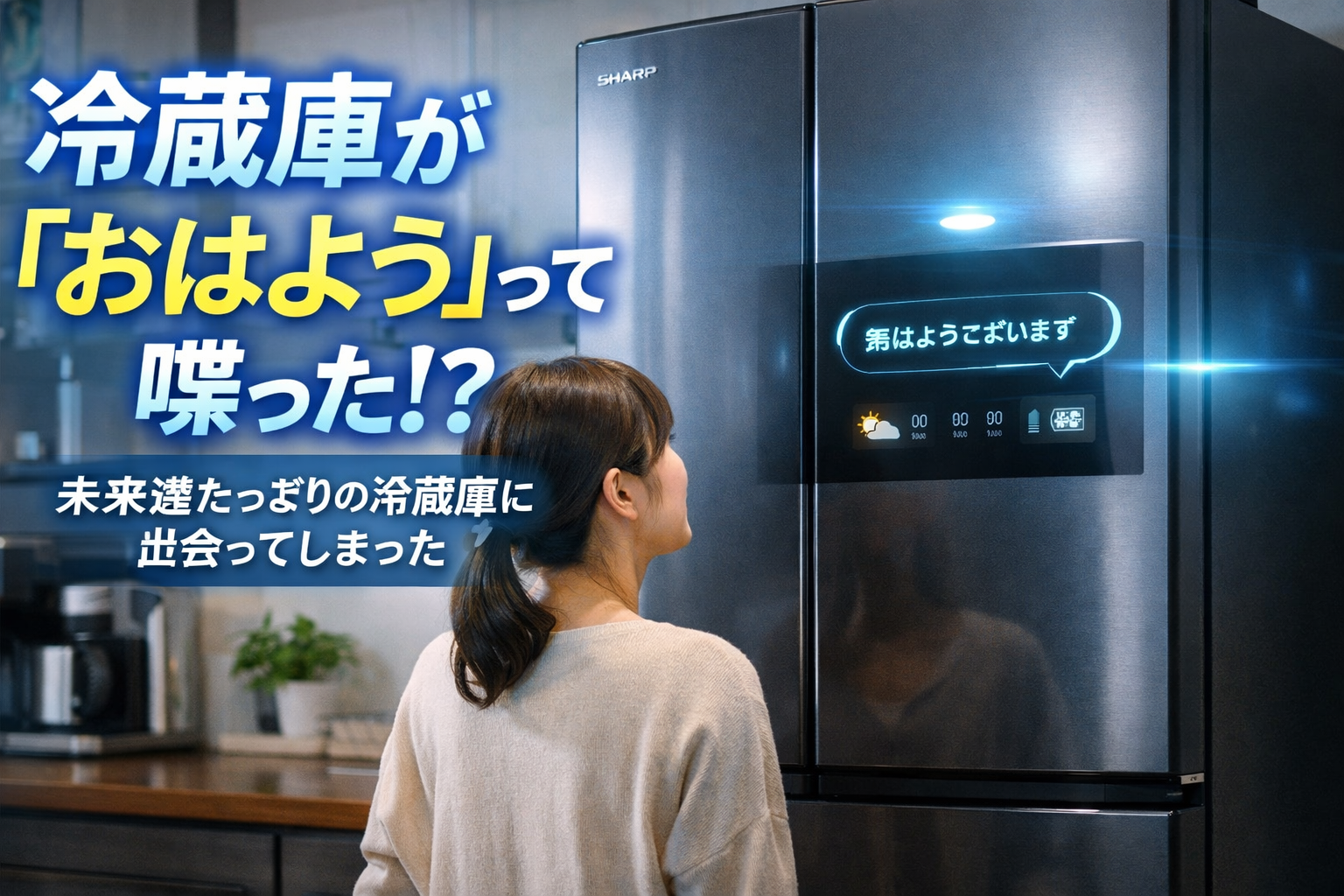 喋る冷蔵庫って本当にある？シャープCOCORO EYE搭載モデルと口コミ